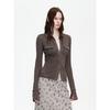 Women's Modern Wool Knit Slim-Fit Shirt
