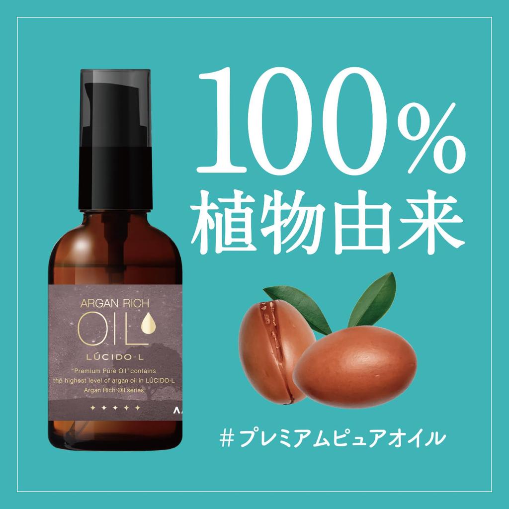 LUCIDO-L Premium Pure Argan Oil Hair Treatment (100% Plant-Based, Leave-In, 60ml)