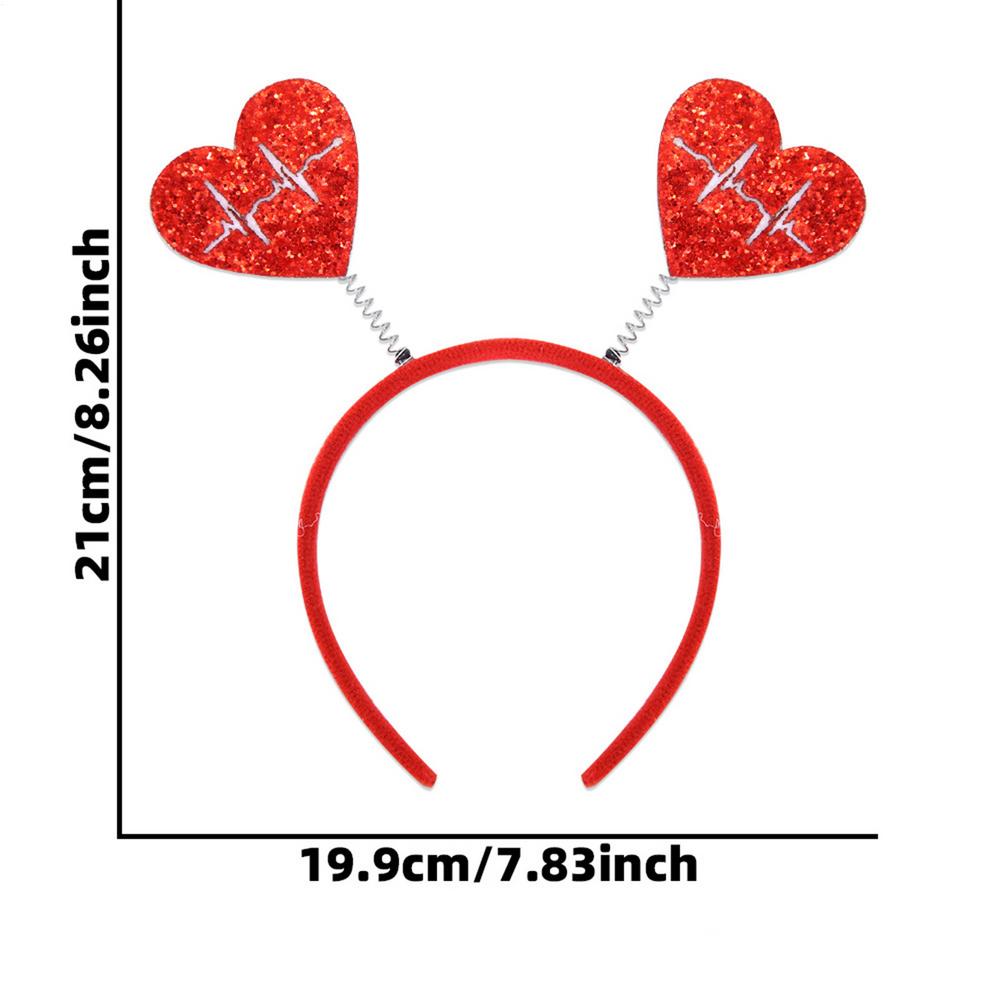 Heart Headband Cute Red Heart Shape Headband Festival Party Accessories Photo Props Hair Decor for New Year Wedding