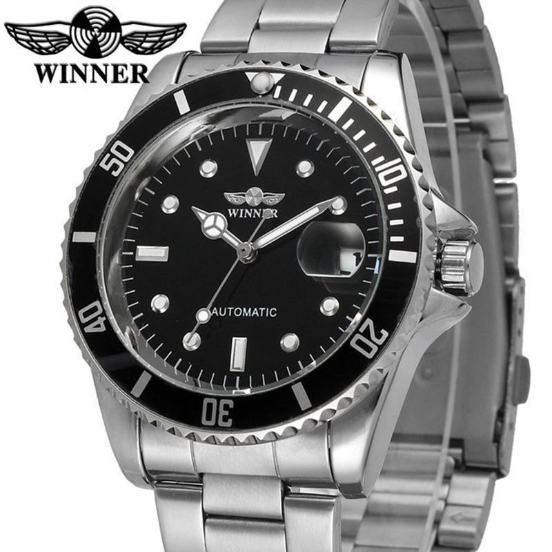 WINNER Classic Green Automatic Waterproof Mechanical Watch for Men & Women