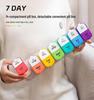 Portable Weekly Pill Organizer - Seven Day Medicine Dispenser Box