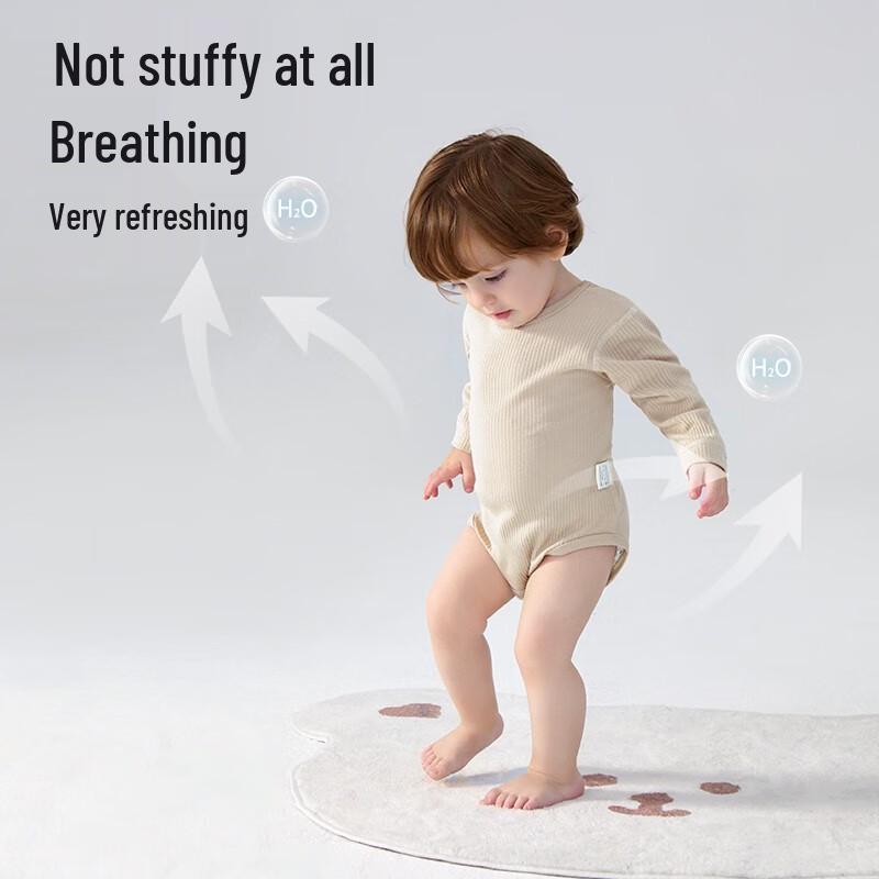 Unisex Baby Long Sleeve V-Neck Bodysuit Romper 59