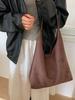 Women's Retro Suede Large Capacity Tote Bag - Simple Commute Underarm Style