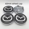 4pcs 3D for Mazda 56mm 60mm 68mm Car emblem Wheel hub Center Cap Badge covers sticker Decal styling auto Accessories MG2