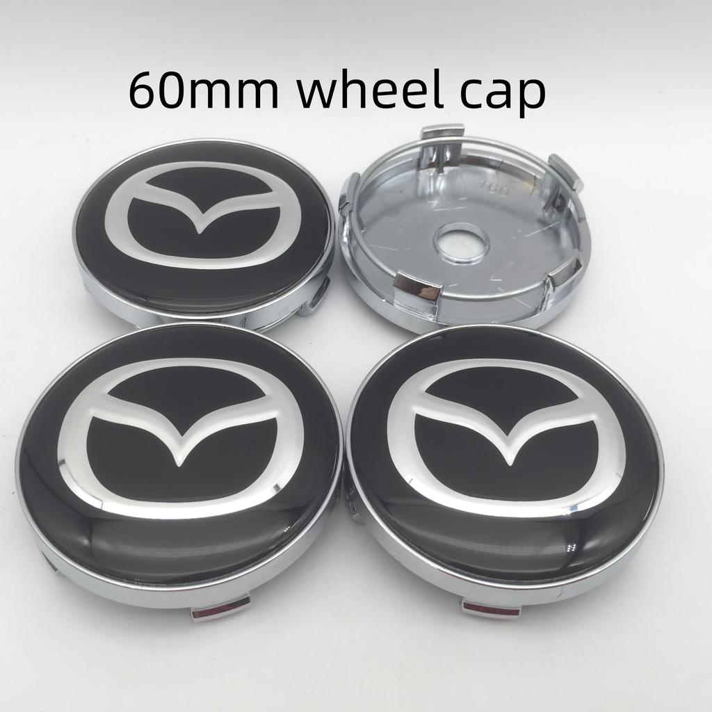 4pcs 3D for Mazda 56mm 60mm 68mm Car emblem Wheel hub Center Cap Badge covers sticker Decal styling auto Accessories MG2