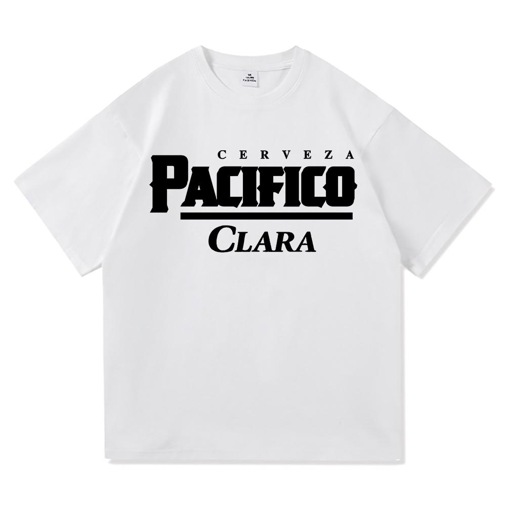 

La Cerveza Del Pacifico Beer T Shirt Men/Women Aesthetic Cerveza Pacífico Clara Tshirt Vintage 80 s 90 s Cotton Tees Shirts Tops M