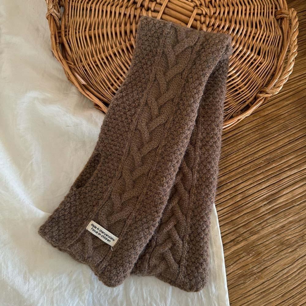 Trendy Children Knitted Scarf Elastic Winter Cross Muffler  for 2-8 Years Old