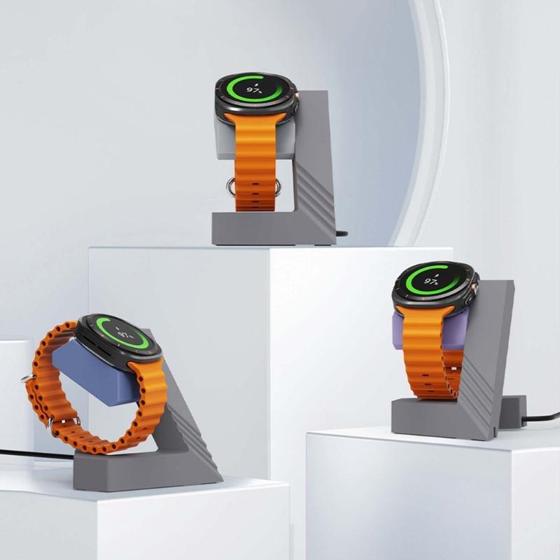 Smartwatch Charger Holder Power Adapter Geometric Charging Bracket Station Base Suitable For Watch 7/6/5 Wearable Device