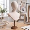 Head and Bust Mannequin Pin-Friendly Accessory Display Freestanding