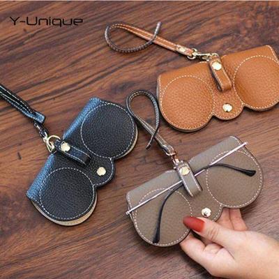 2023 Fashion Sunglasses Bag Glasses Storage Case PU Leather Anti Pressure Protective Cover Cute Eyeglass Clip Glasses Accessorie