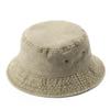 Damen einfarbiger Vintage Fischerhut faltbar distressed Bucket Hat Sommer Outdoor Sonnenschutz Basin Hat lässiger Strandhut