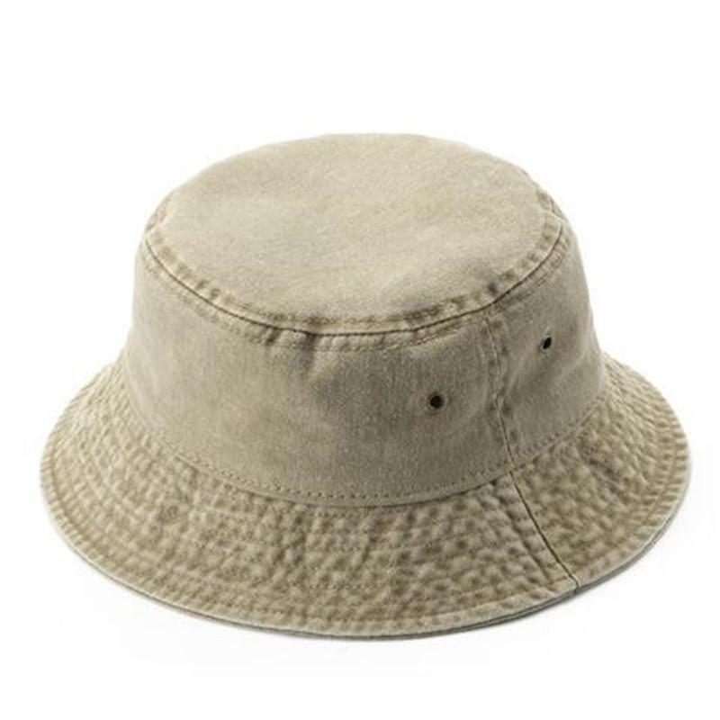 Damen einfarbiger Vintage Fischerhut faltbar distressed Bucket Hat Sommer Outdoor Sonnenschutz Basin Hat lässiger Strandhut