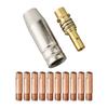 MB15 MIG Welding Nozzle M6 Tip Holder Kit Welding Contact Tip MIG Torch 0.8 X 25mm Copper M6 Shroud Contact Tips