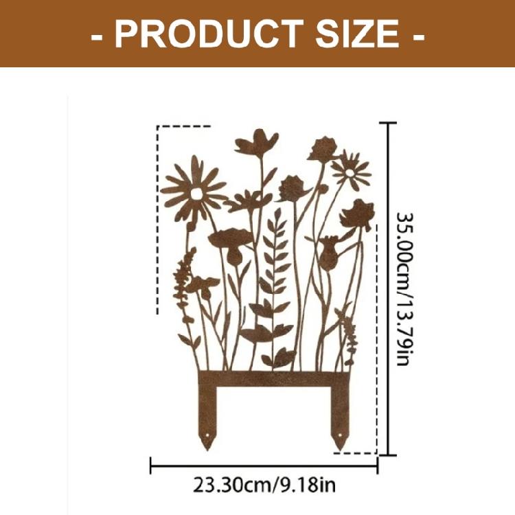 Durability Metal Yard Art Stakes Rusts Proof Decoration For Gardens Landscape Marking Weather Resistant