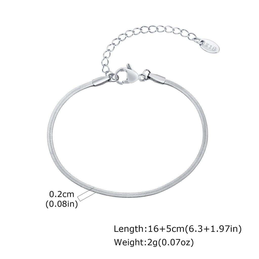 Men's Thin Chain Bracelet,Never Fade Stainless Steel Adjustable Wristband,Minimalist Hip Hop Jewelry Gift