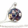 Anime Accessories Time Gem Necklace Alloy Glass Pendant Sweater Chain  European American Jewelry Fashion For Kids