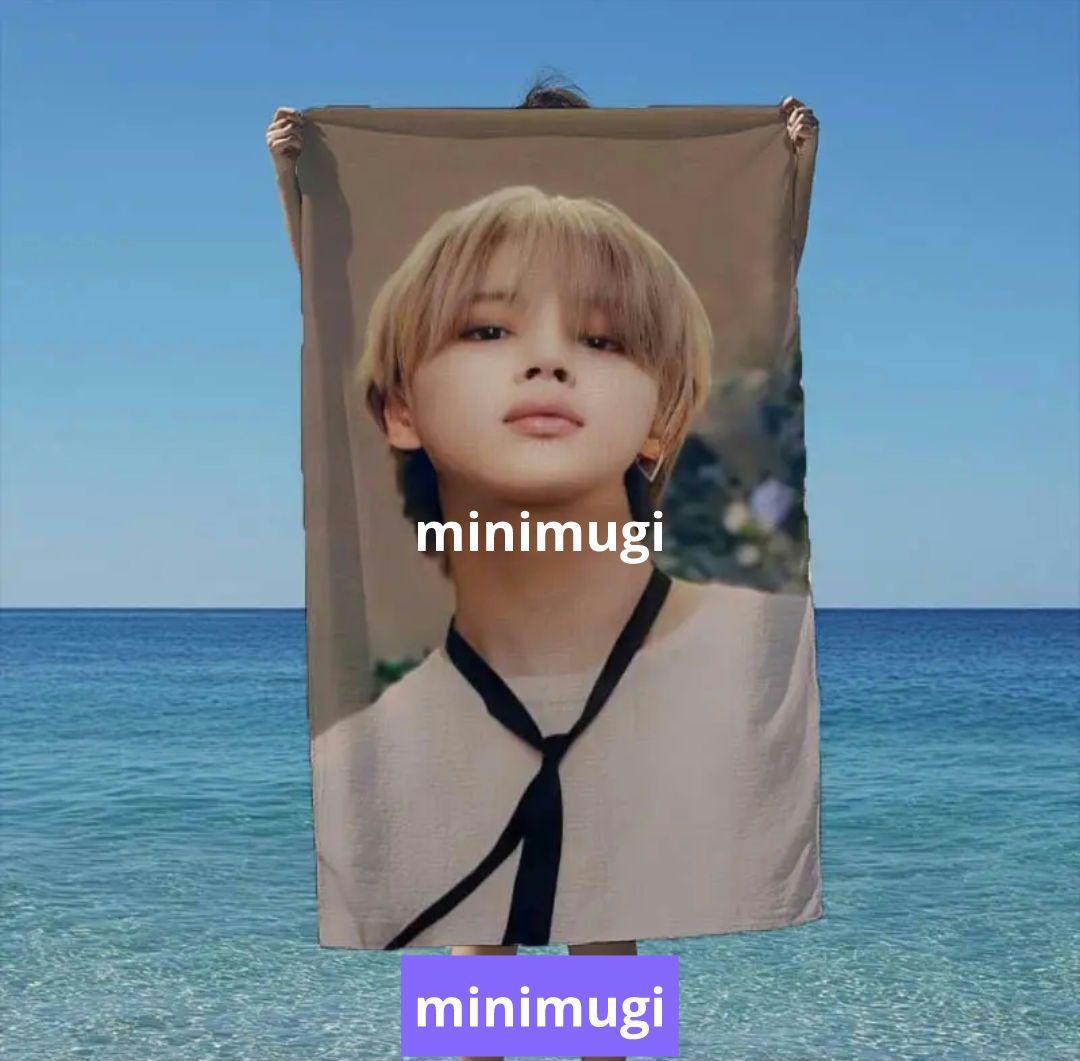 

[USED] BTS JIMIN Beach Towel, Towel Blanket, 160cm x 80cm, Korea