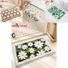 Sweet Flower Pattern Plush Absorbent Floor Mat Carpet For Living Spaces