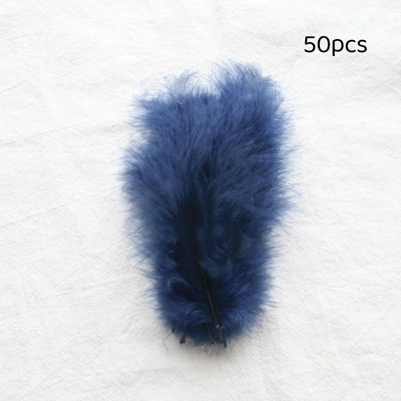 50Pcs Premium Soft Turkey Marabou Feathers Fluffy Craft Feathers for Kids Art Project Birthday Party Decor