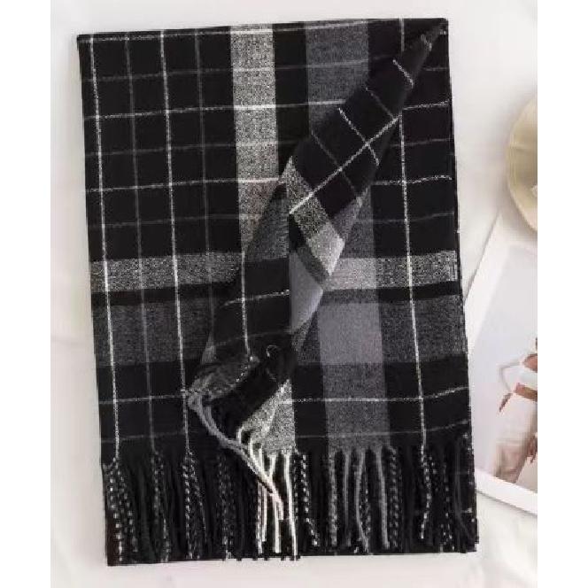 

Модный женский клетчатый шарф, милый шарф из искусственного кашемира, защита шеи, морозостойкий шарф для поездок на работу, удлиненная теплая шаль 65*200cm