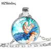 Stunning Seven Dragon Balls Anime Jewelry Necklace With Geometric Glass Pendant