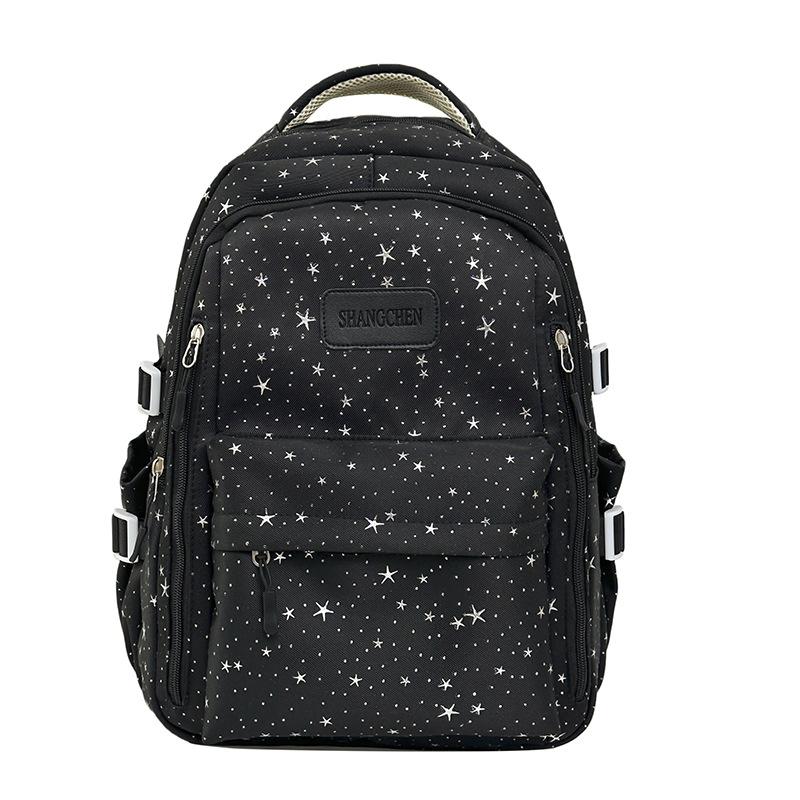 Schoolbag Korean Version of College Style High Value Junior High School High School Student Schoolbag Large Capacity Sweet Star Backpack Travel 