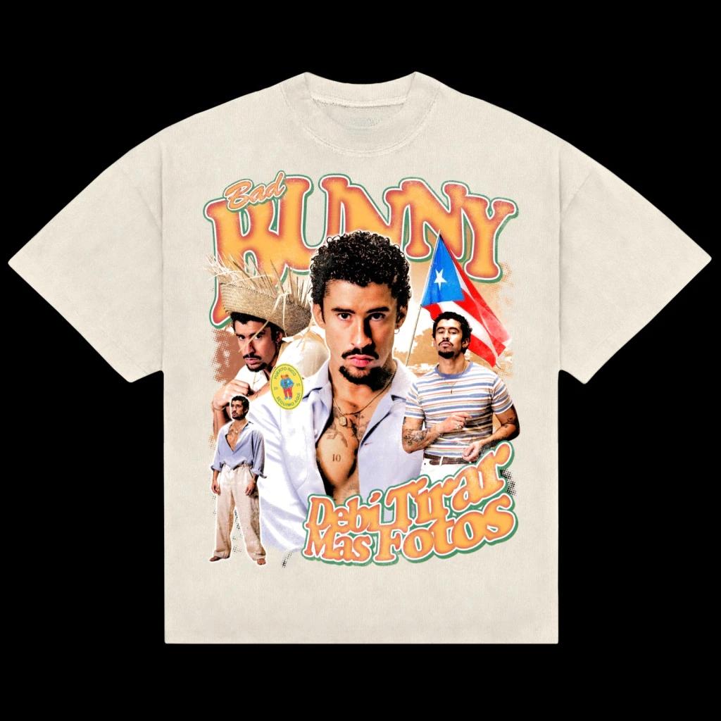 

Limited Hip Hop BAD BUNNY T Shirt Unisexs Womens Cotton Tees Ummer Casual Short Sleeve Round Neck Clothing Loose Tops Trend 4XL