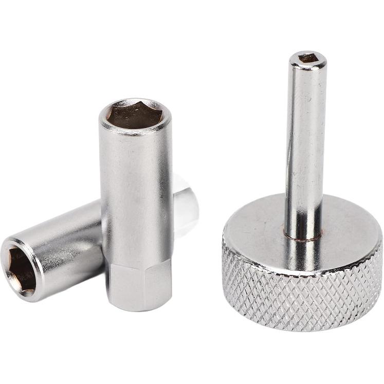 Conjunto de 3 Peças de Ferramentas de Ajuste de Válvulas Tucho 8 9 Mm Soquetes de Contraporca e Acionamento de 3 Mm Para Motocicletas ATVs