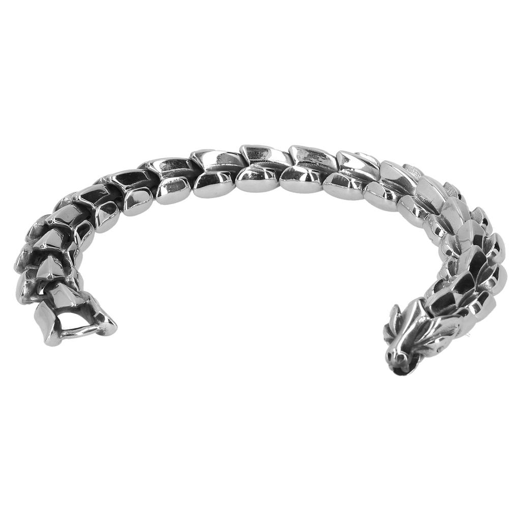 Keel Chain Link Bracelet Punk Style Wristband Retro Titanium Steel Bangle Decoration for Man
