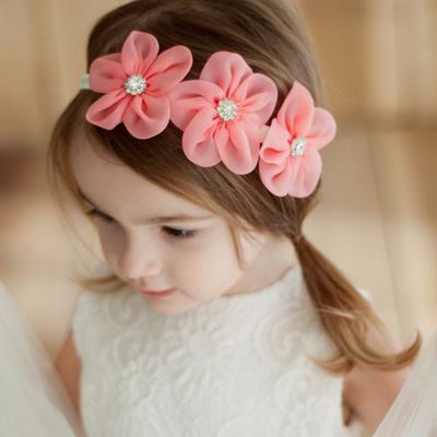 New Color Band Pearl Diamond Hair Band New Hair Band Sewing Tri-head Band Children Hair Accessories