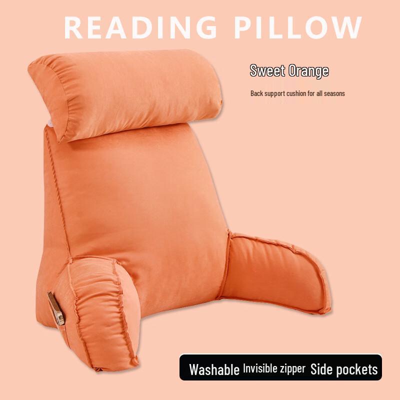 Cotton Triangular Reading Pillow for Bed and Sofa
