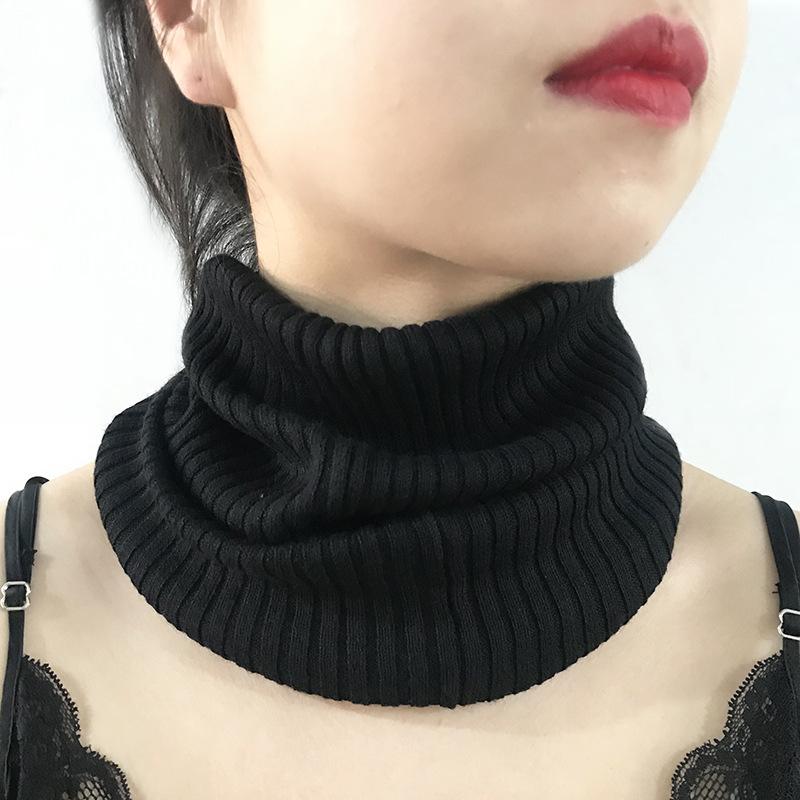 Jesienno-zimowy szalik z jedwabiu i kaszmiru dla mężczyzn i kobiet, ciepły, dzianinowy, wiatroodporny, zakładany przez głowę, osłona szyi, wełniany szalik