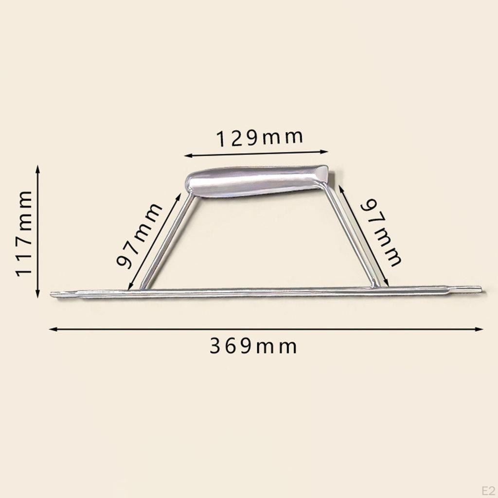 Efficient Frying Tool Stainless Steel Rolling Pin Easy to Clean Cooking Rod Press Bar for Home