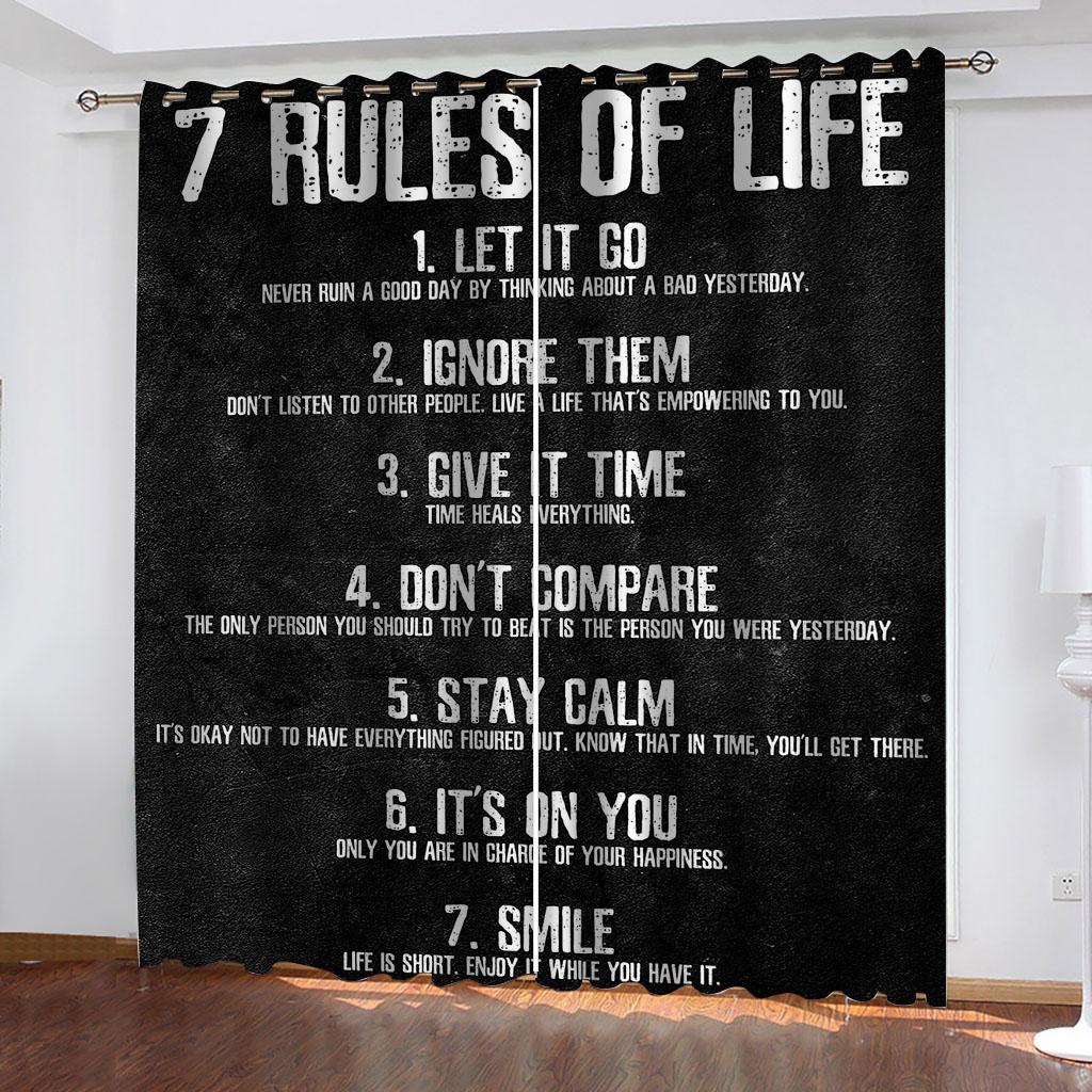 Window Curtain Alphanumeric 3D Print Blackout Curtains Living Room Bedroom Custom Size Kids Boys Men Adults Gift Drapes
