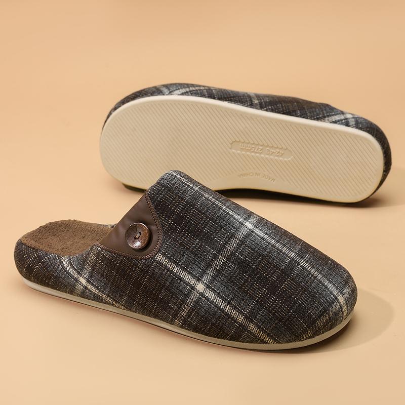 Men Warm Winter Cotton Shoes Women Warm Fur Home Slippers EVA Non-Slip Plush Slippers Indoor Couple Thick Sole Footwear Slides
