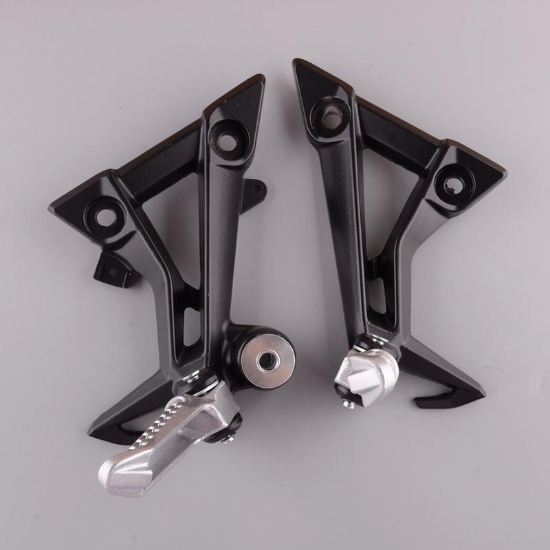 

1 Pair Universal Motorcycle Rear Left Right Refit Foot Peg Rest Pedal Pad Bracket Shift Lever Black Accessories
