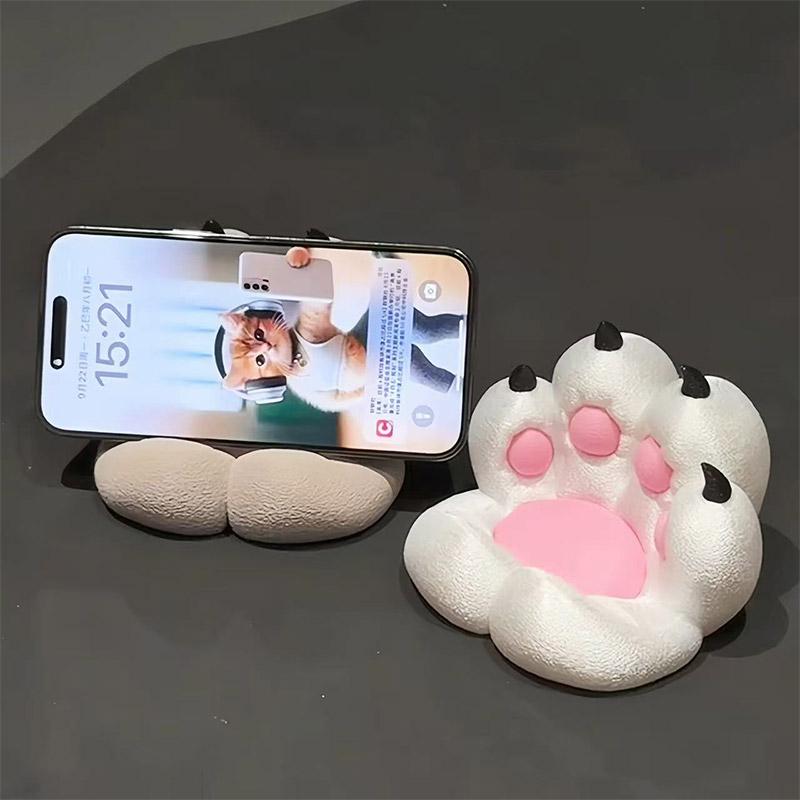 Cat Paw Portable Phone Holder Multi Functional Phone Stand Creative Desktop Holder Base Style High Aesthetic Stress Relief Craft