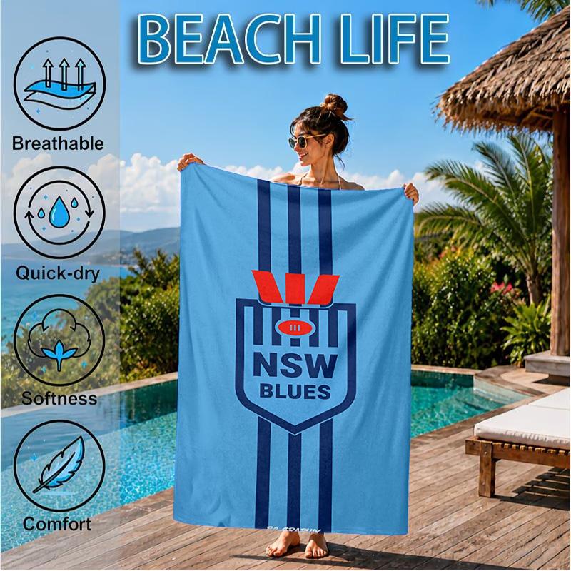 Nk Osijek Crest Design Beach Towel, Quick-drying, Easy to Care for, Suitable for Both Fitness and Beach Vacations,Sports Essential