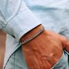 Luxury Men Tennis Bracelet Stainless Steel White Zirconia Chain Link Braslet Adjustable Gifts For Him Armband Herren Accessories