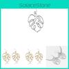 Trendy Silver Plated Leaf Earrings For Women Unique Asymmetric Fashion Piece