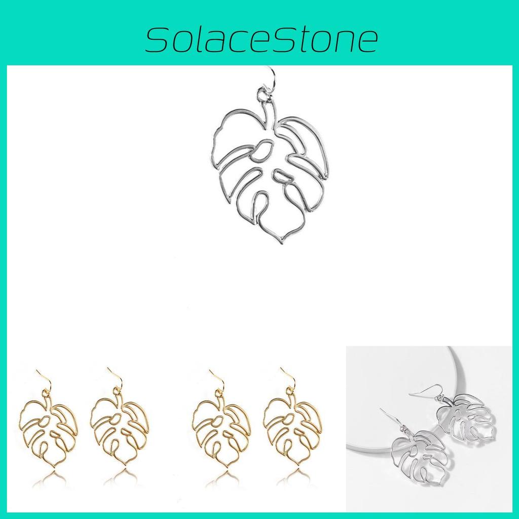 Trendy Silver Plated Leaf Earrings For Women Unique Asymmetric Fashion Piece