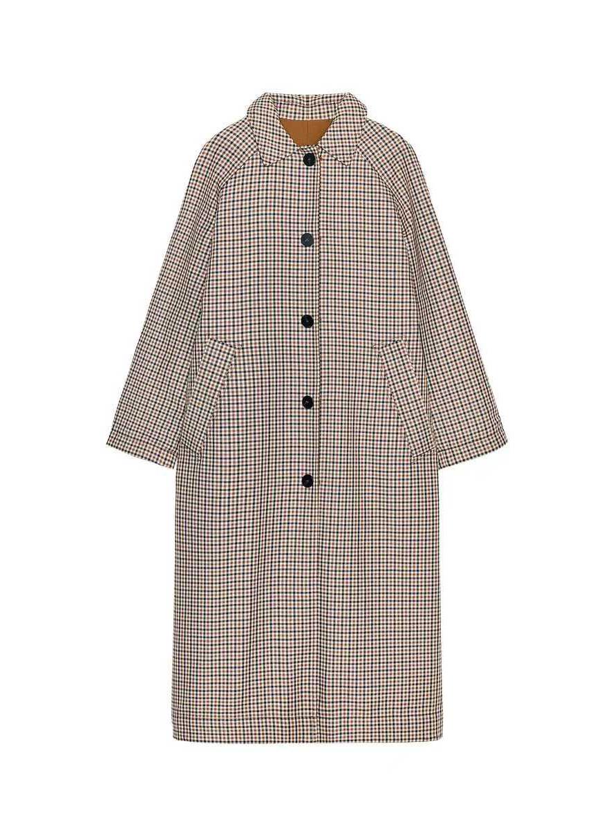 

Елегантний двосторонній тренч європейського та американського стилю для жінок Extra Small