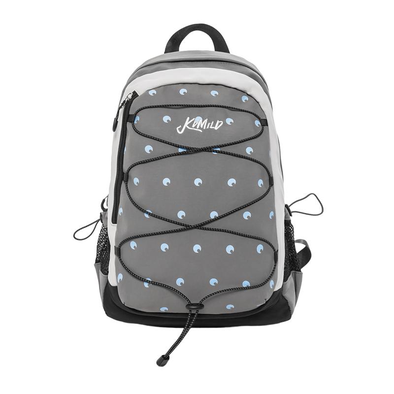 Student Large Capacity Schoolbag Color Contrast Travel Backpack Small серый