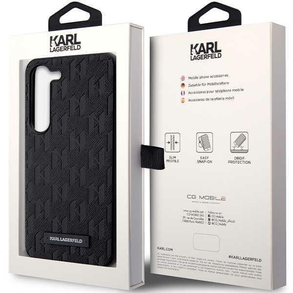 Karl Lagerfeld Klhcs24Ssaklhpk S24 S921 Hardcase Czarny/Black Saffiano Mono Metal Logo