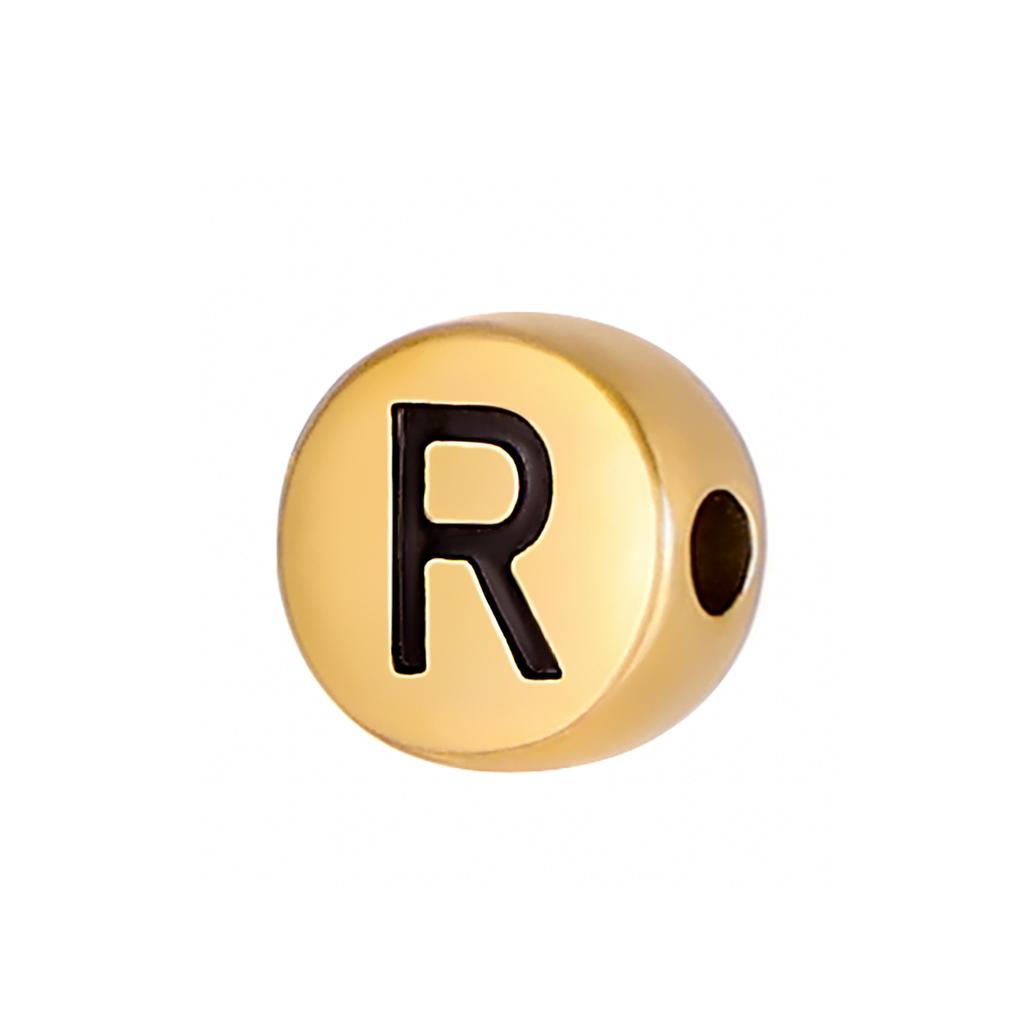 CARLIDANA High Polish Stainless Steel Letter Alphabet Beads Round Charms Pendants for Jewelry Making Diy Bracelets Necklace