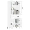 Vidaxl Display Cabinet, White, 69.5X34X180 Cm, Wood-Based Material