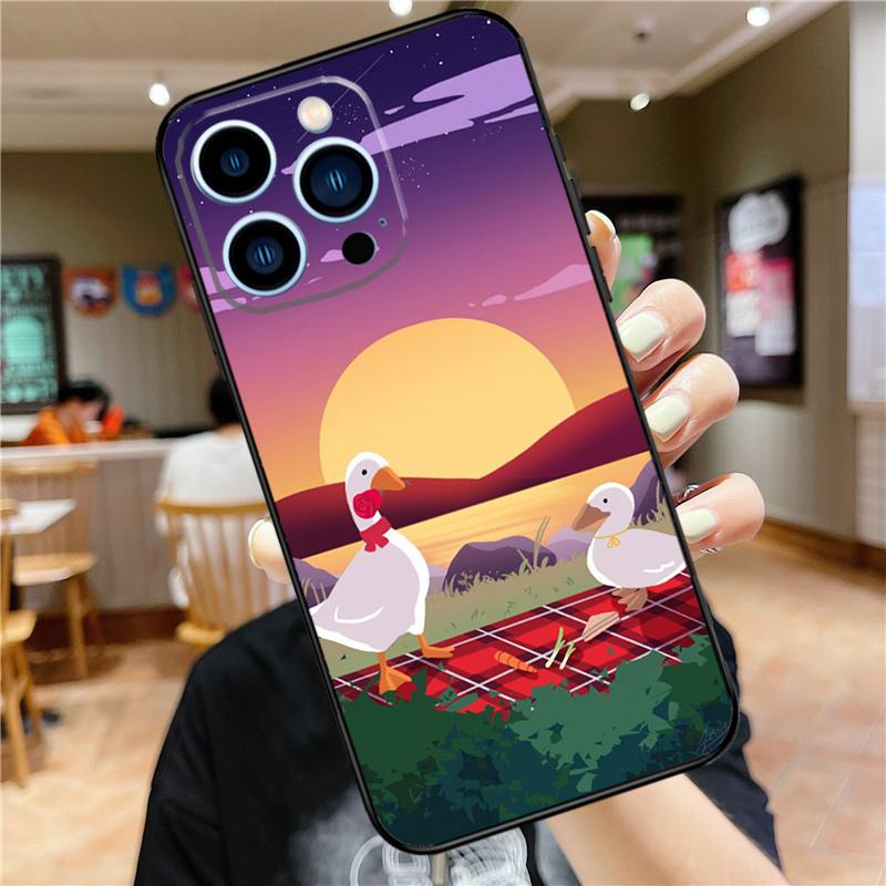 Cartoon Funny Goose Case For iPhone 17 16 14 13 12 11 15 Pro Max Mini Plus 16e 17 Air Bumper Cover Accessories