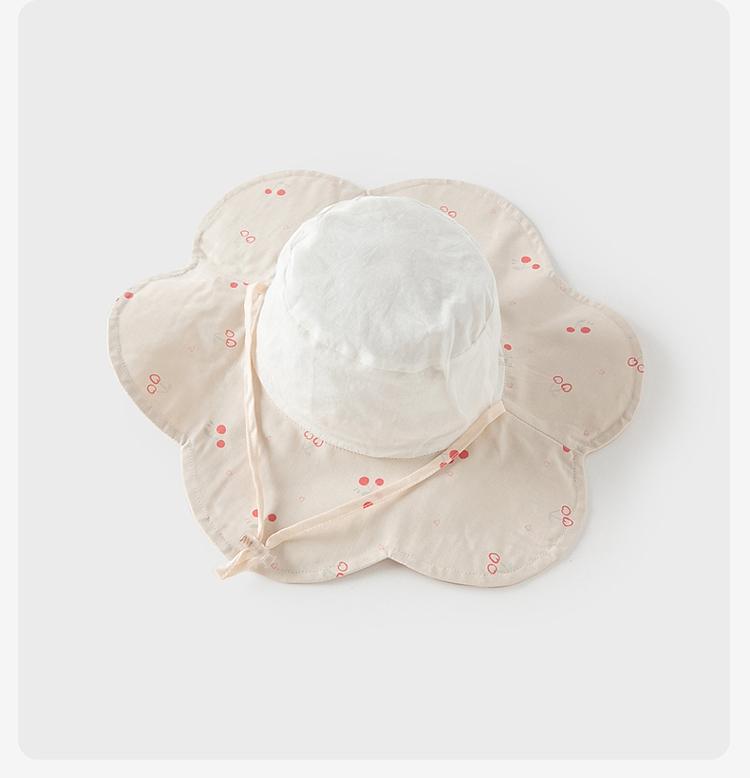 David Bella Children's Hat, Girls' Pure Cotton Fisherman's Hat, Sunshade Hat, Baby Printed Sun Hat