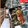 GD-DQ09050074-1pc Snowman Christmas Garden Flag_3 (2)- Outdoor Garden Flag Double-sided Home Decoration Courtyard Decoration Outdoor Decoration Lawn D