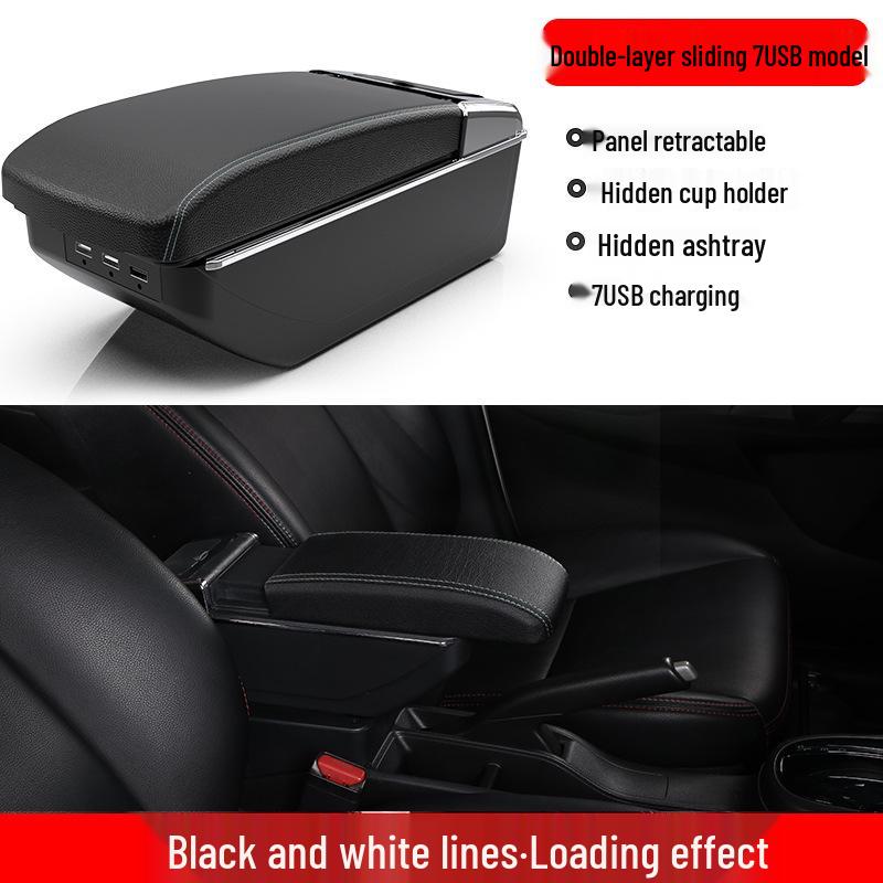 Compatible with 2018 Ford EcoSport - Central Armrest Box